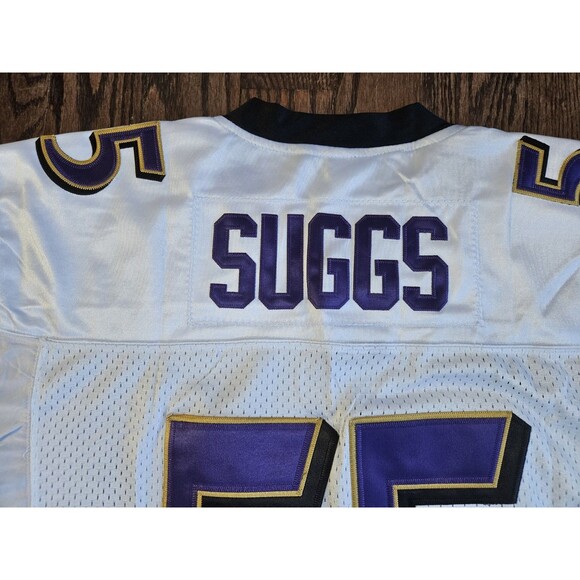 Terrell Suggs #55 Baltimore Ravens Reebok On Field Jersey White Size 50 NWT - Picture 16 of 16